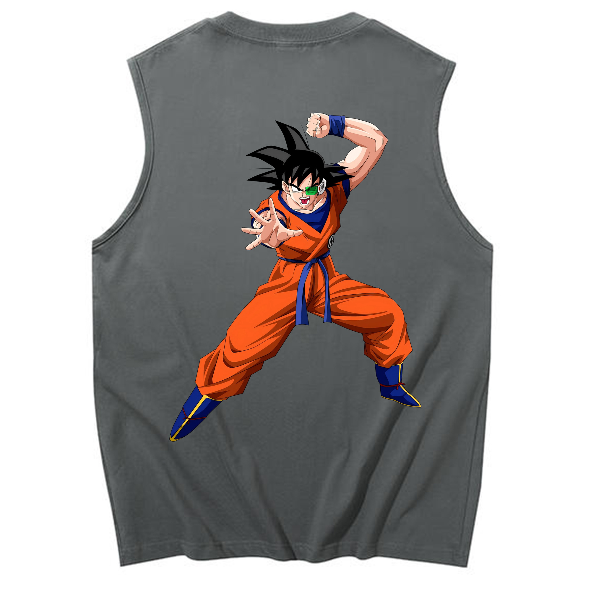 （画像用） ドラゴンボール 孫悟空（そん ごくう）Son Goku カカロット DRAGON BALL Kakarotto コットン100％タンクトップ（背面プリント）